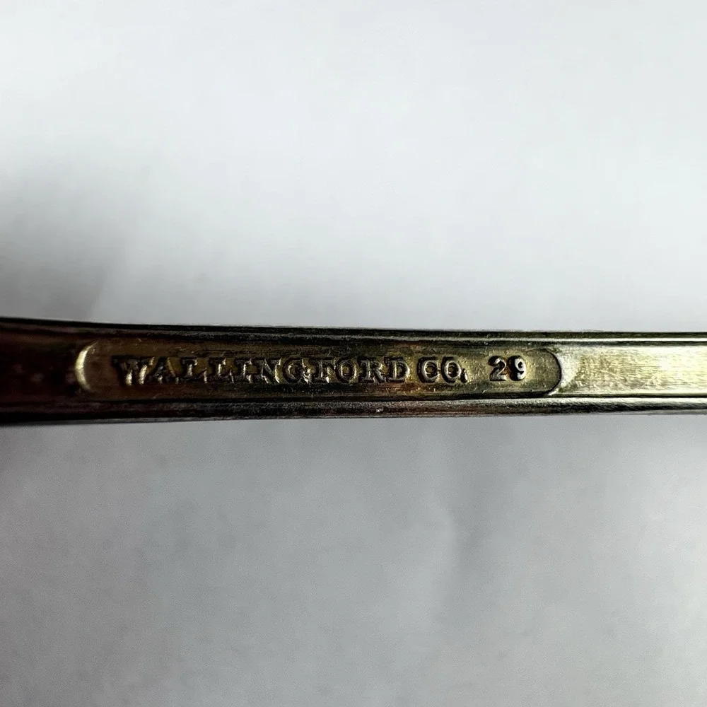 Vintage Wallingford Co No 29 Silverplate Teaspoons Set of 6 Monogram S 1900-1920